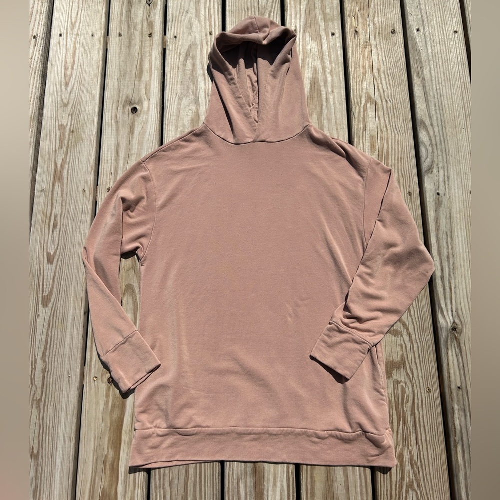 OFFLINE By Aerie Pullover Hoodie Women Small Nude Ran  Raglan Sleeve Long Length